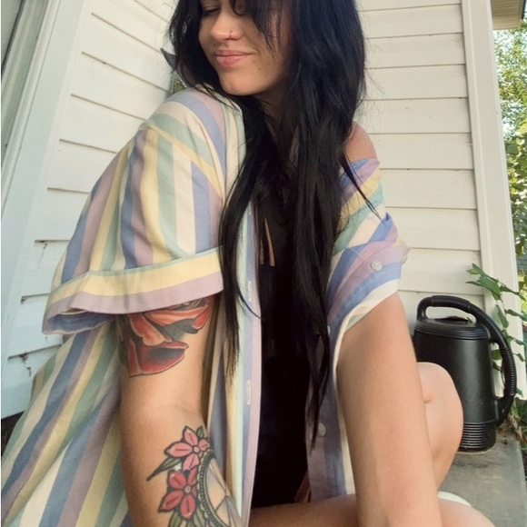 Universal Thread Multicolor Striped Shirt - Picture 2 of 7